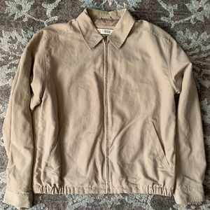 Tan sweater, size is Large.